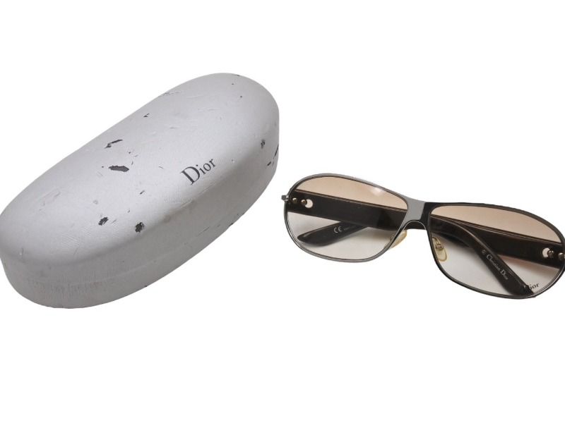CHRISTIAN DIOR クリスチャンディオール サングラス DTFYP サイズ64◻︎09 135 ロゴ ブラウン オレンジ シルバー 4b002389