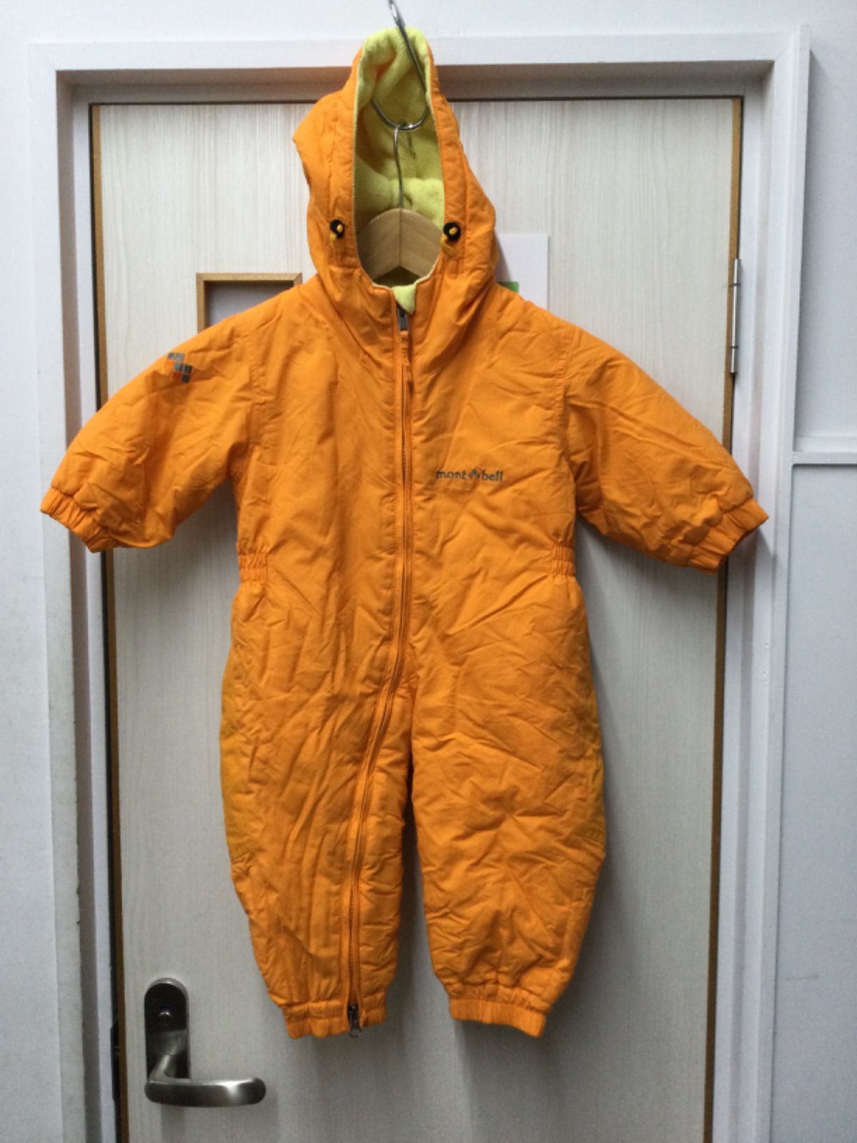 mont-bell ジャンプスーツ サイズ80 オレンジ Mont-bell モンベル ベビージャンプスーツ 80 オレンジオレンジ