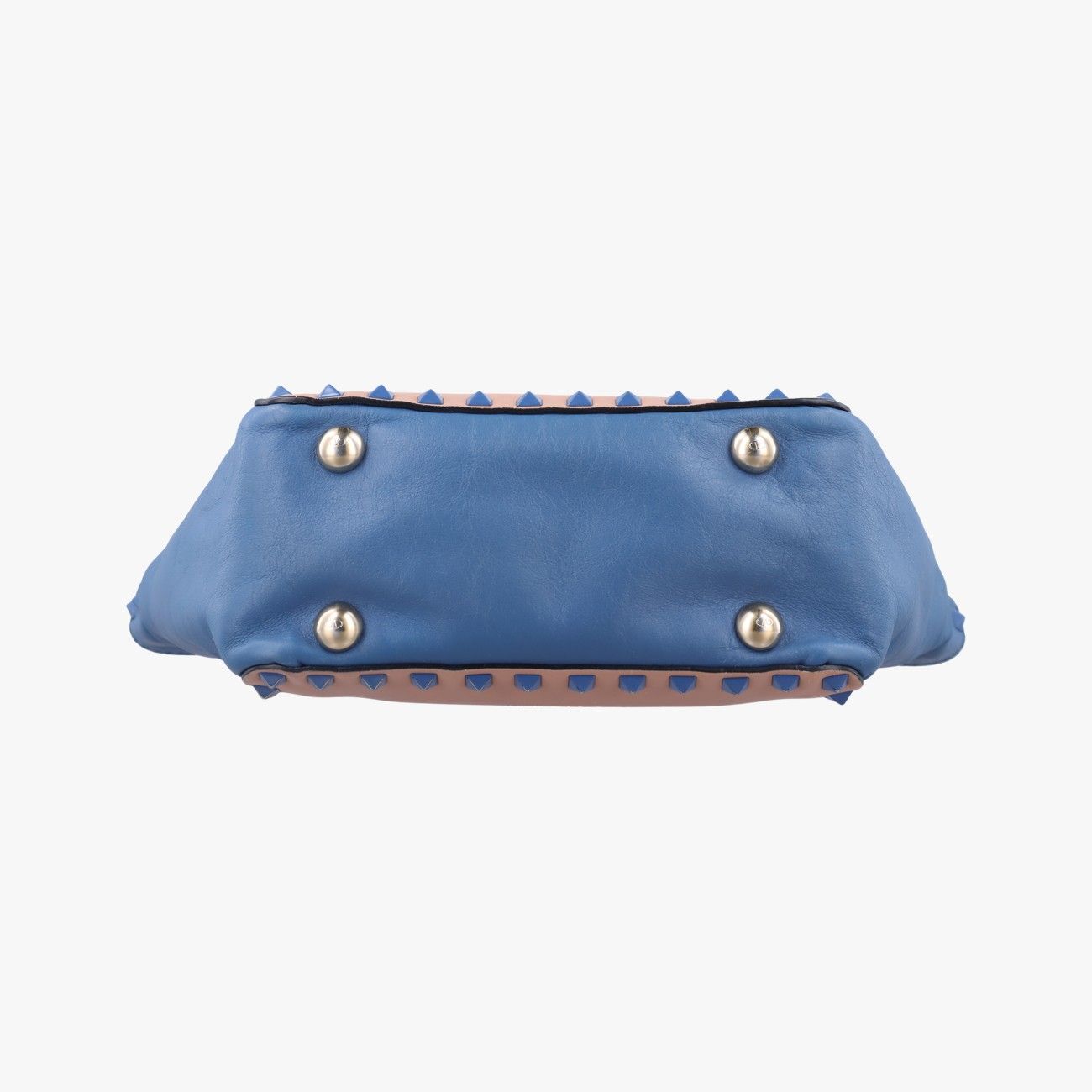 ヴァレンティノValentinoロックスタッズベージュ×ピンク×ブルー×グリーンレザーBL-K861VBJ2