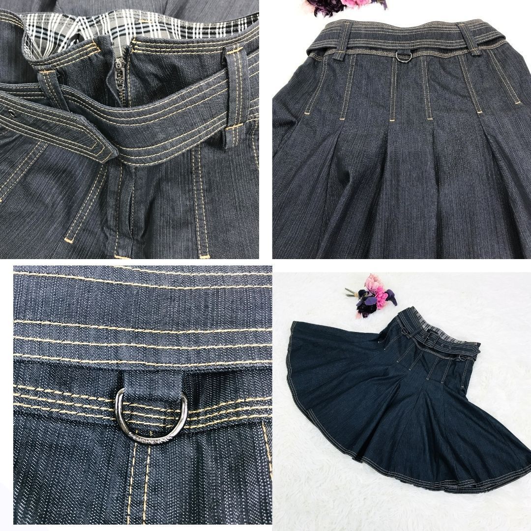 美品 バーバリーブラックレーベル デニムスカート 36インチ 美品 BURBERRY BLACK LABEL デニムスカート 36 バーバリー