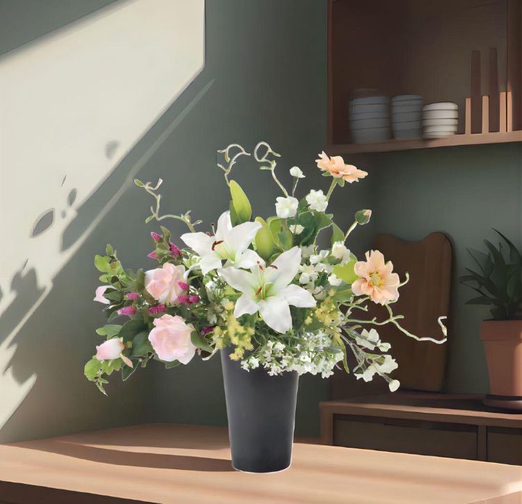 光触媒　人工観葉植物　ウォールグリーン　フェイクグリーン　ツインカサブランカ 光触媒 人工観葉植物 ウォールグリーン フェイクグリーン ツイン