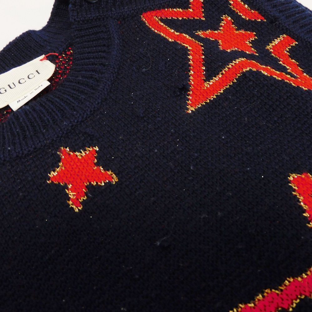 GUCCI グッチ ロゴ スター ノースリーブ ニット キッズ ガールズ  
