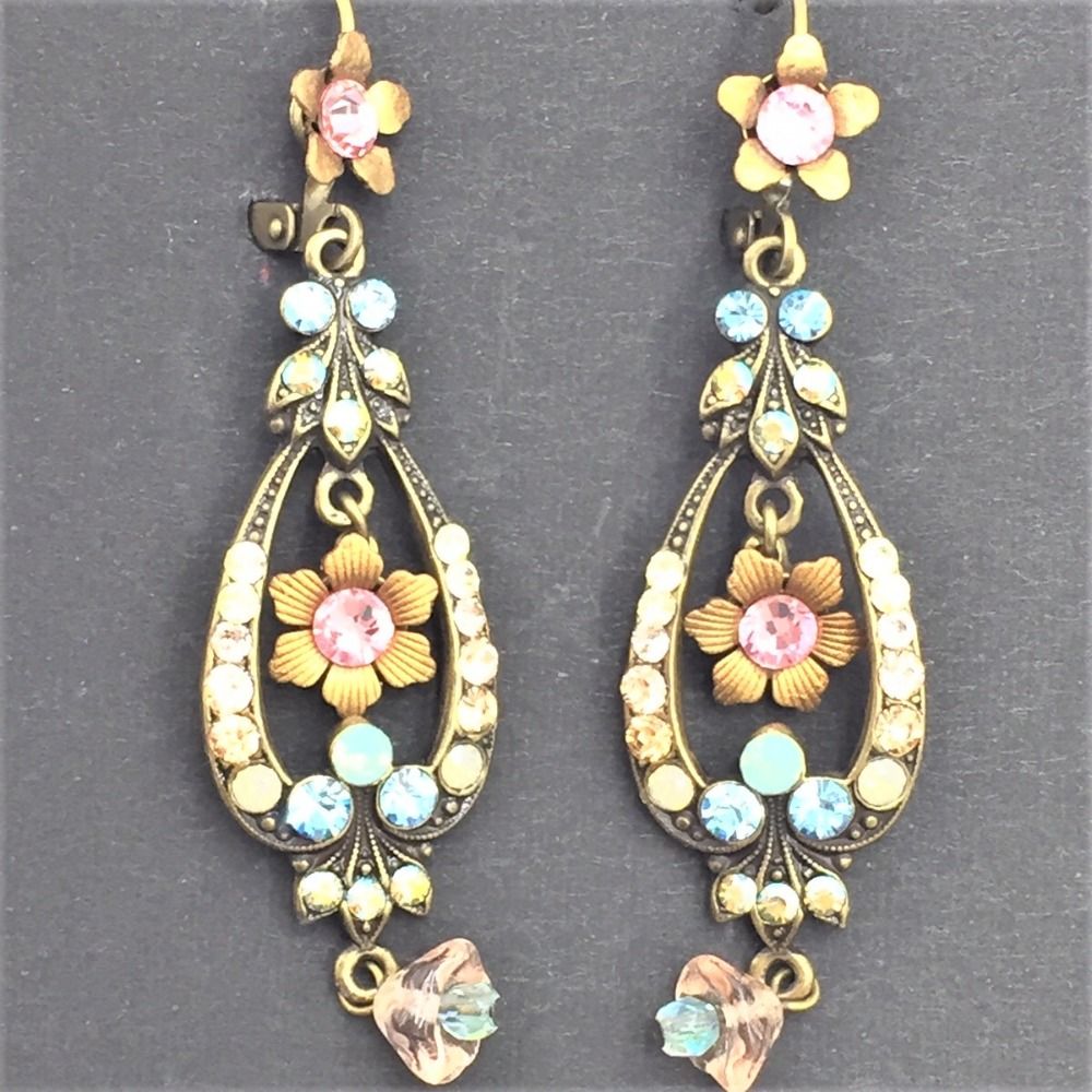 Michal Negrin ミハエルネグリン ピアス フラワー ドロップ型 美品 