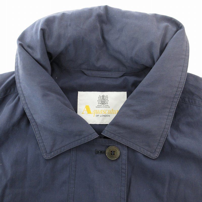超美品　アクアスキュータム　ハーフコート　大き目 9　L　LL　スプリングコート アクアスキュータム AQUASCUTUM ヴィンテージ ステンカラー
