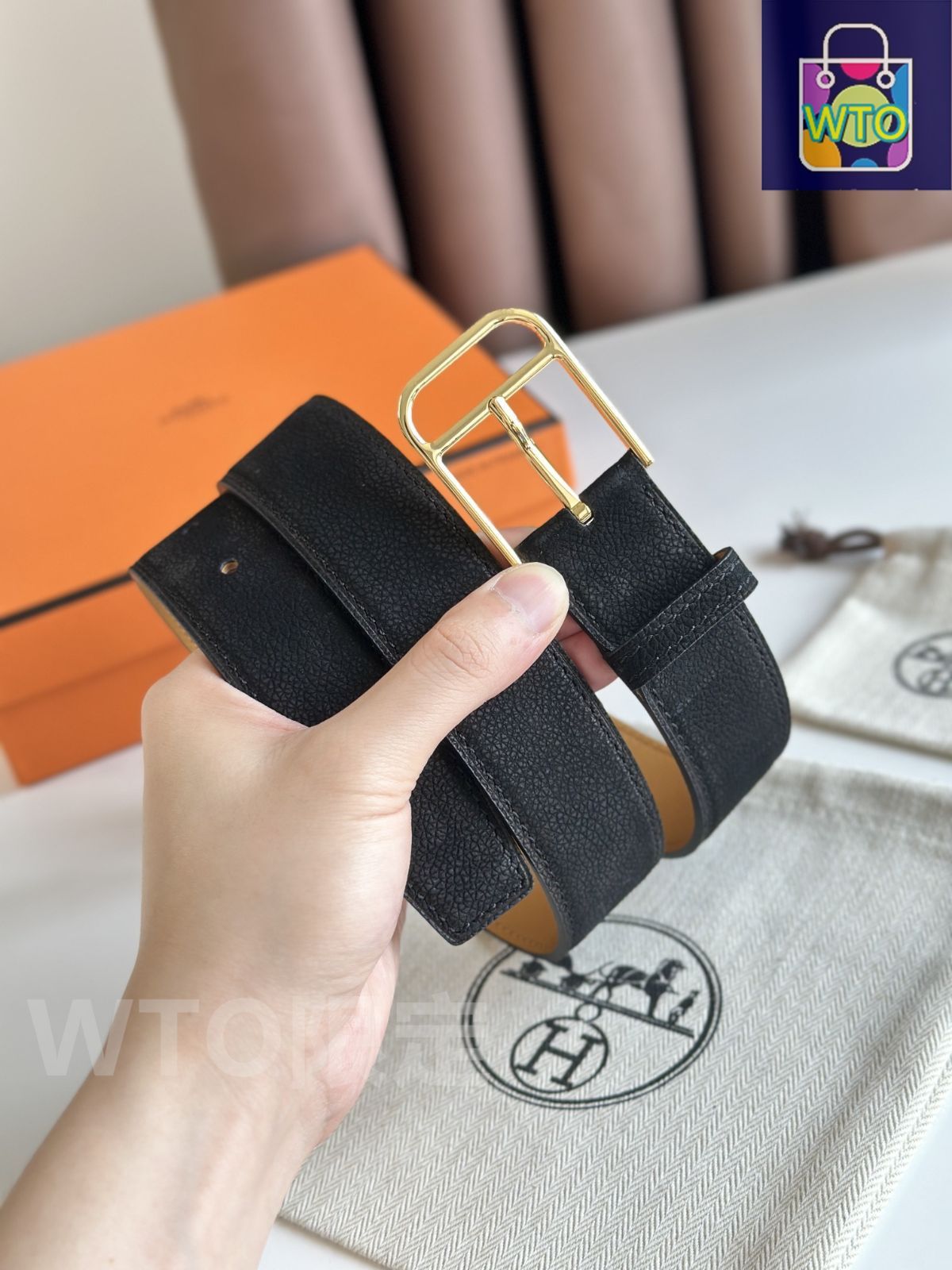 【大幅値下げ】エルメス ブラックレザー ベルト ゴールドバックル HERMES エルメス ベルト 大幅値下げ】エルメス ブラックレザー ベルト