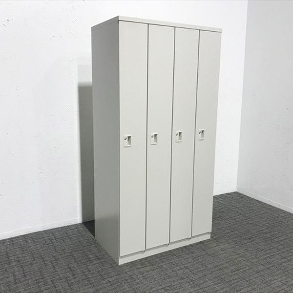 4人用ロッカー 鍵付き KZ-II型 オカムラ ライトスモーク 更衣ロッカー