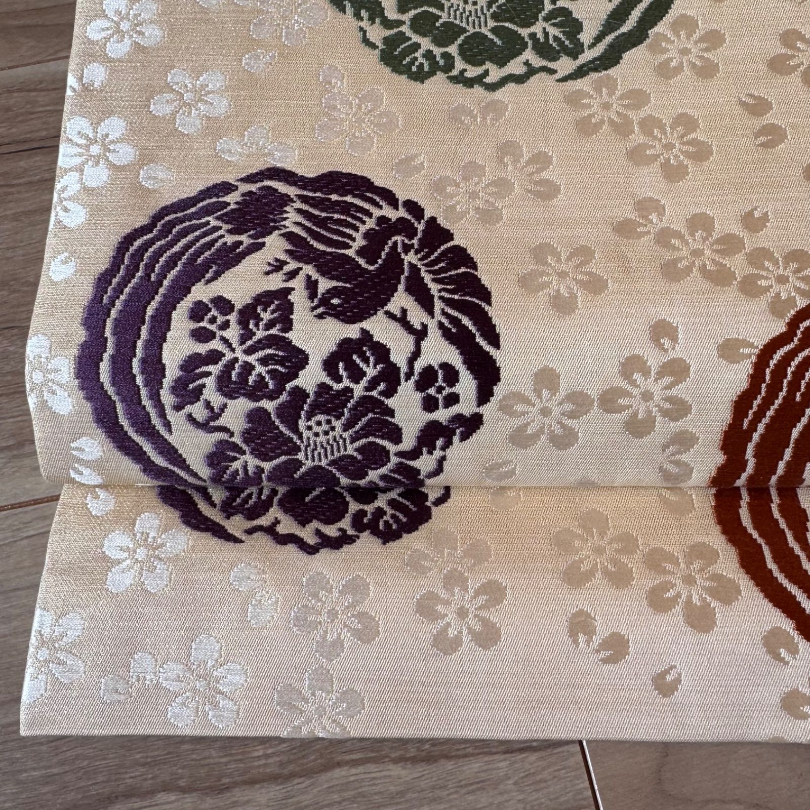 喜多川俵二作　人間国宝　名古屋帯　狂言袴写し　正絹　美品 人間国宝 喜多川俵ニ作 夏九寸名古屋帯 | 特選きものコレクション