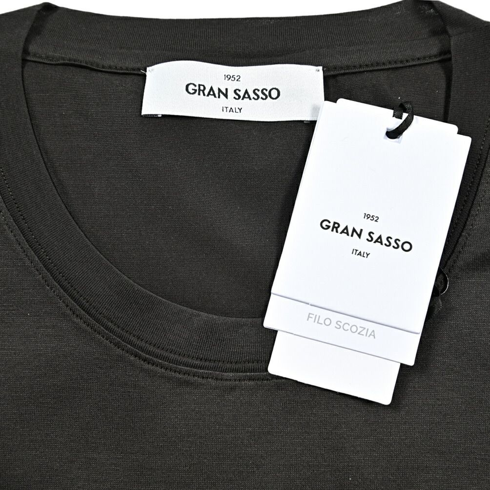 GRAN SASSO グランサッソ / マーセライズコットン 100% Tシャツ
