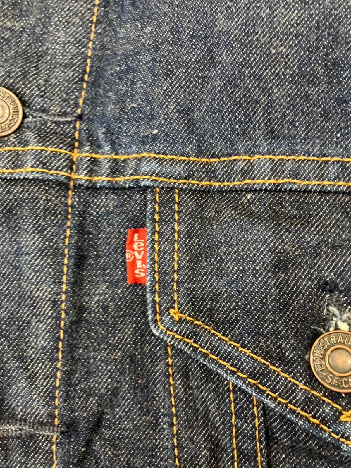 186000 LEVIS ・70500・3rd ・Gジャン・Ｌサイズ Levis type 3 trucker Denim jacket 70500 04 Blue Made In