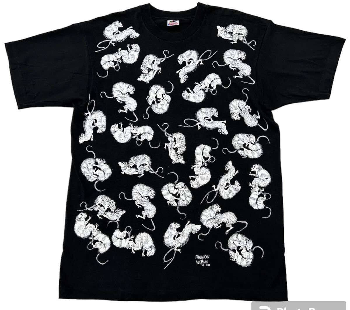 デッドストック 90s FASHION VICTIM ラット ネズミ Tシャツ 48手