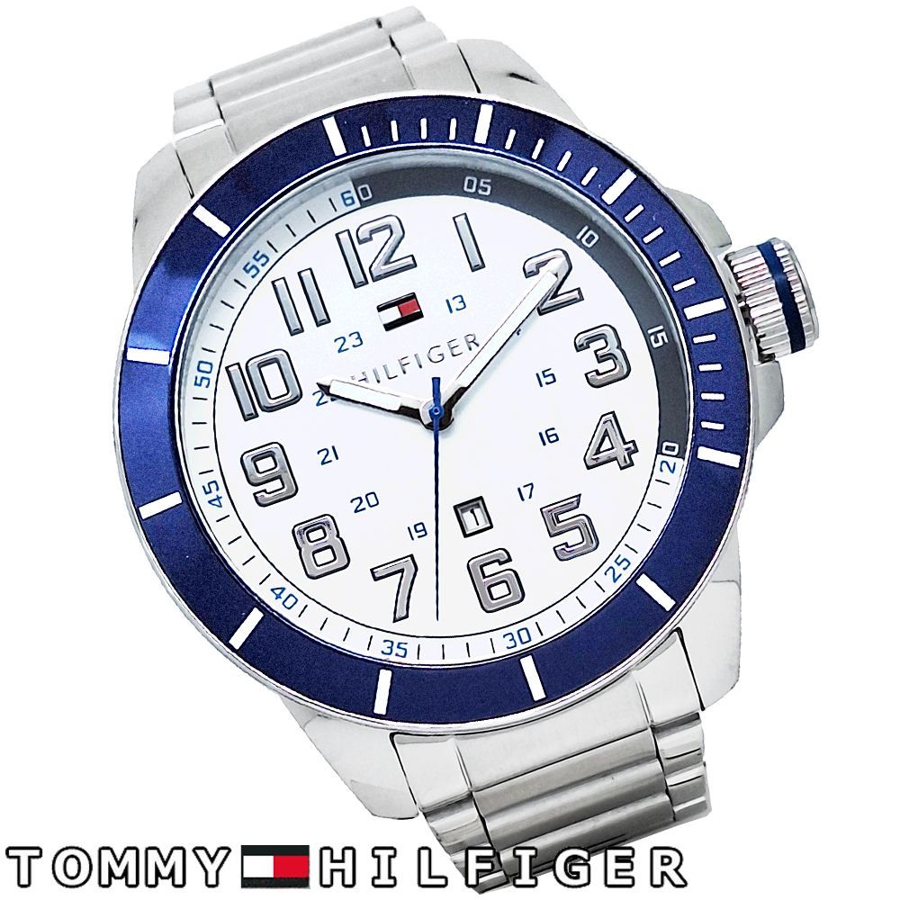 新品】トミーヒルフィガー 腕時計 時計 メンズ ホワイト 文字盤