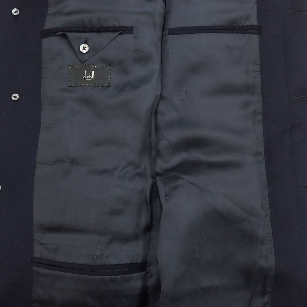 ダンヒル　dunhill ピーコート　ネイビー　イタリア製　サイズ48 カシミヤ 中古】ダンヒル Dunhill カシミヤ チェスターフィールドコート