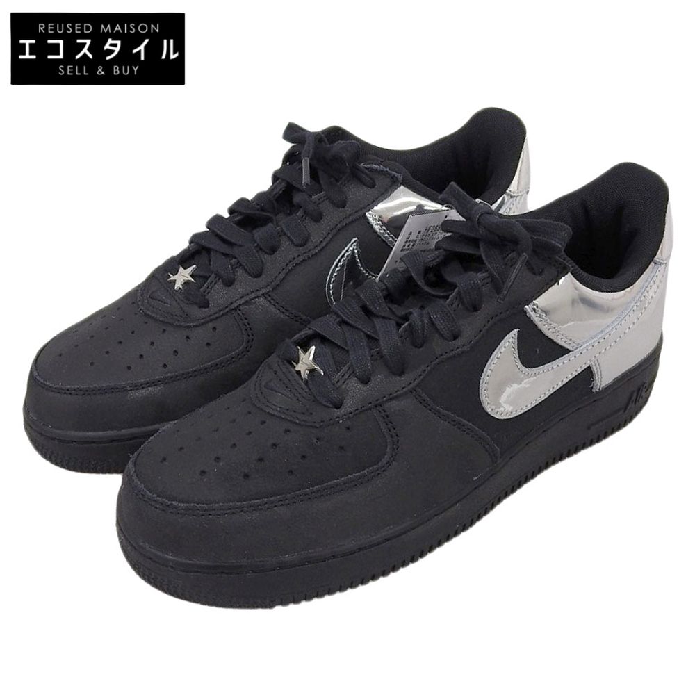 NIKE ナイキ NIKE ナイキ Air Force 1 Low Black and Metallic Silver スニーカー シューズ メンズ ブラック×シルバー 26.5cm HF2885-001 8.5 US