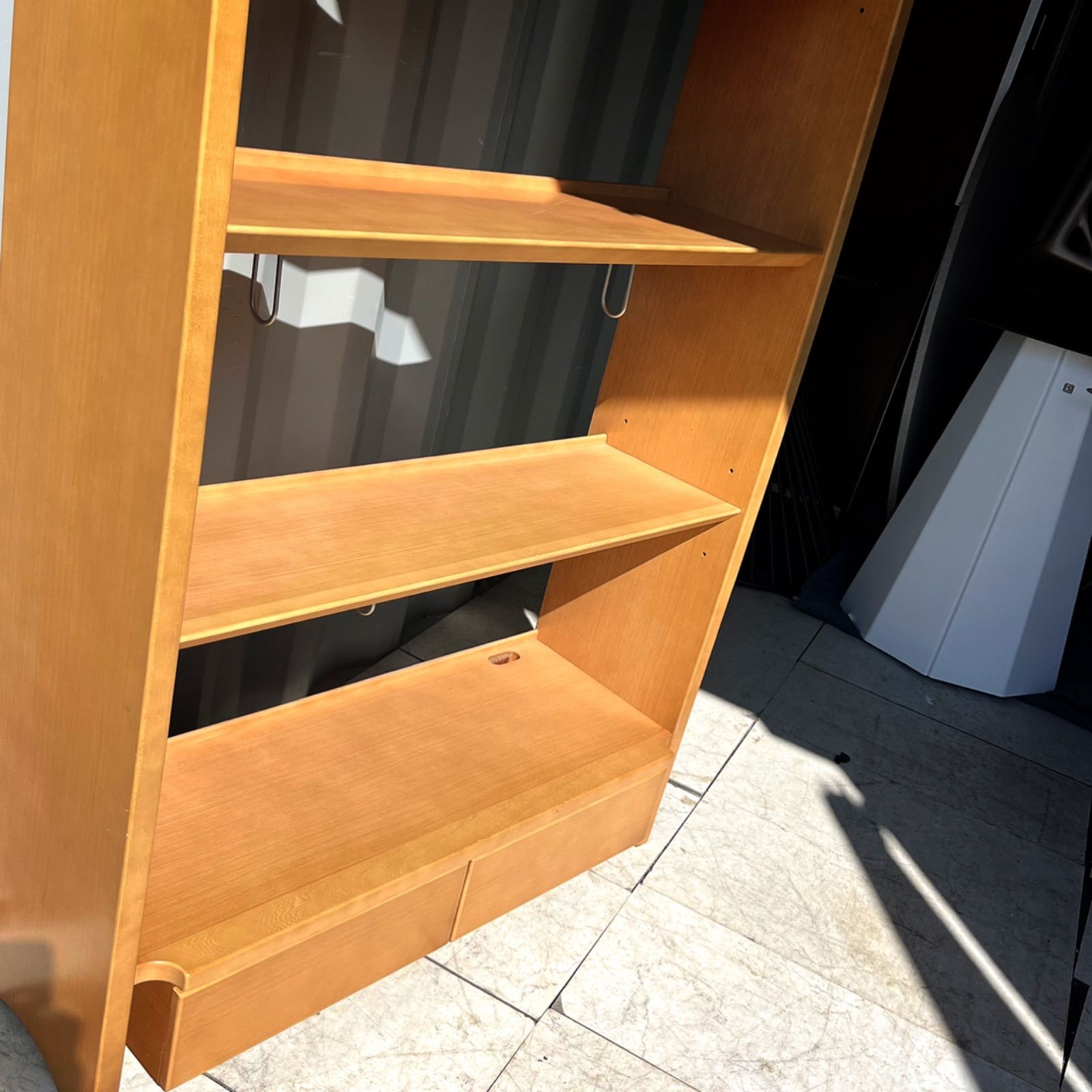 取付無料！カリモク家具 北欧風天然木ナチュラルオープンシェルフ 飾り棚 本棚✨ 取付無料！カリモク家具 北欧風天然木ナチュラルオープン