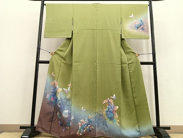 平和屋着物＊夏物 訪問着 絽 正倉院花文 暈し染め
