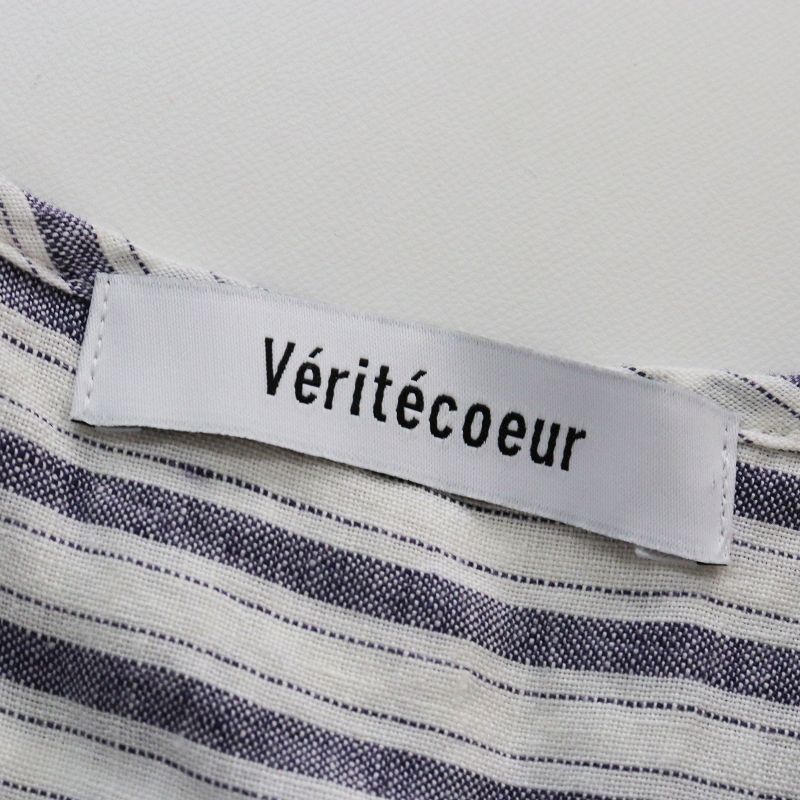 Veritecoeur ヴェリテクール リトアニアリネンチュニック　st-081 Veritecoeur (ヴェリテクール) リトアニアリネンギャザーチュニック