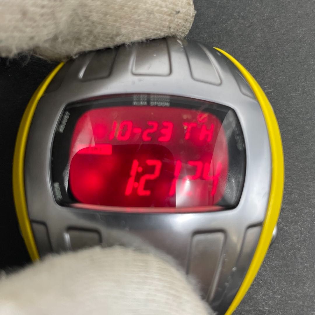 動作OK SEIKO ALBA スプーン W671-4090 イエロー フェイスのみ SPOON セイコー アルバ デジタル腕時計 ヴィンテージ