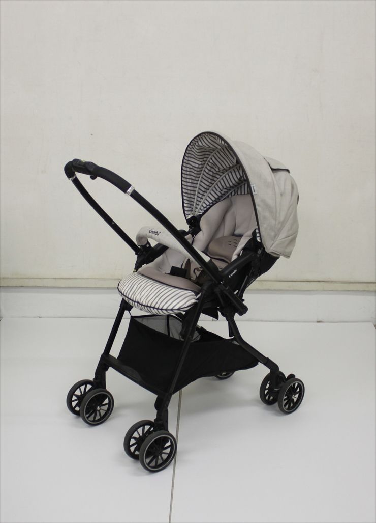 スゴカルα 4キャス エッグショック HT モカベージュ ハイシート56cm コンビ 生後1ヶ月～ クリーニング済み D6113752