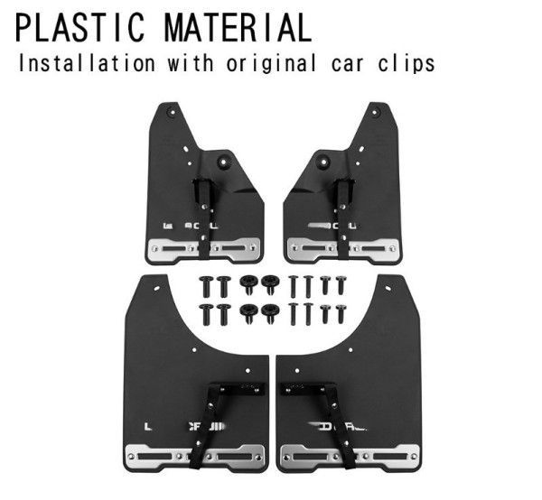 24年式 トヨタ プラド LC250型 ロゴ入りマッドガード 4枚セット 風 泥よけ 2色選択可 FFCRYSTALESIA_COM