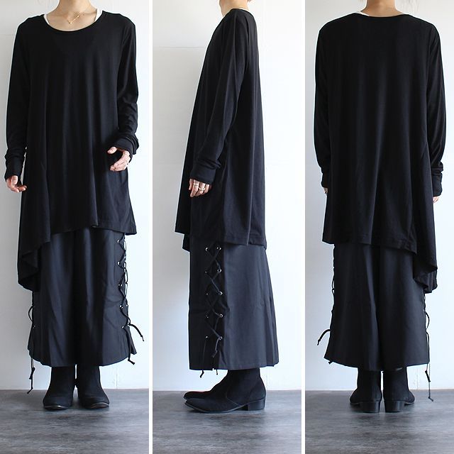 アシンメトリードレープワンピース