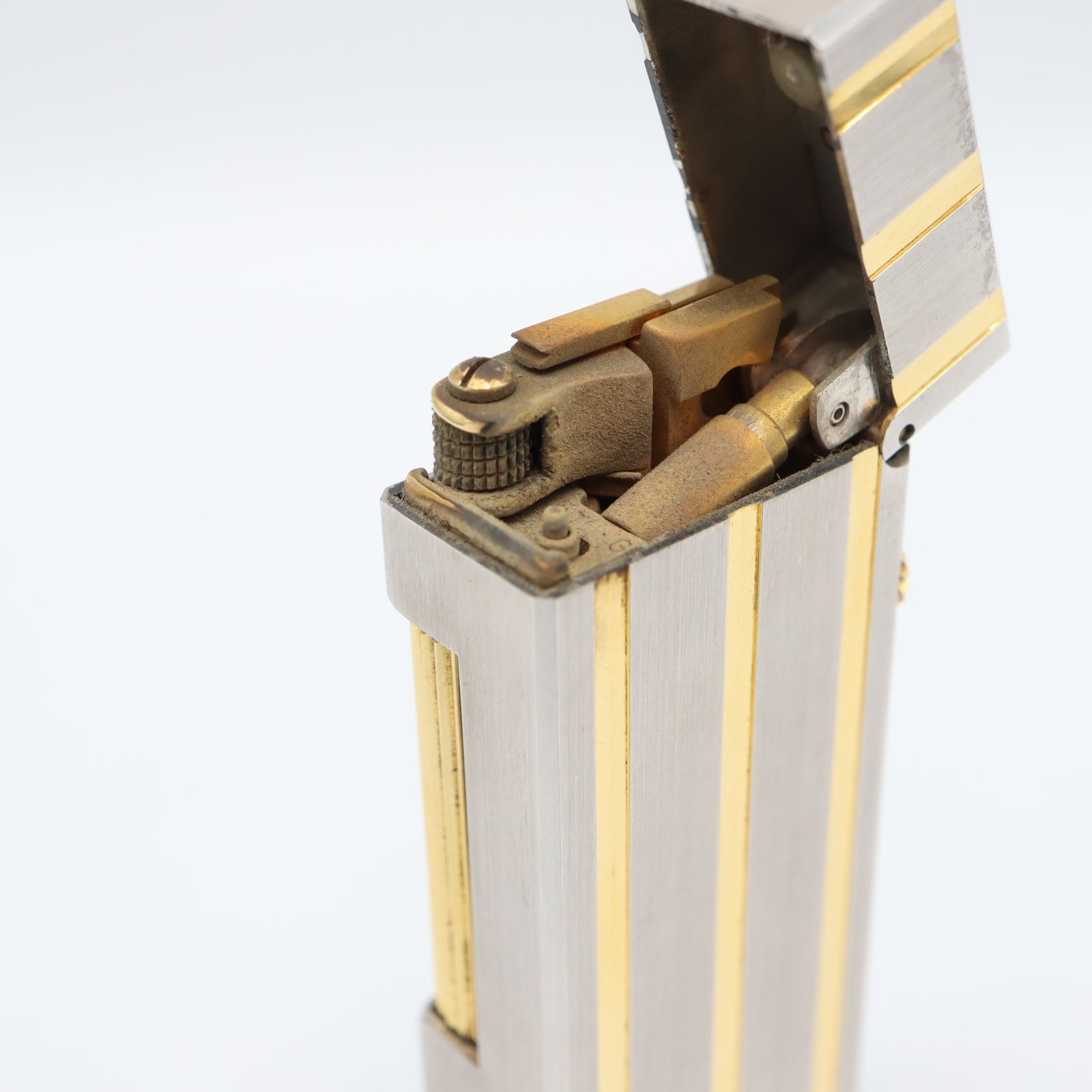 着火未確認 dunhill ダンヒル ライター ローラー式 シルバー×ゴールド