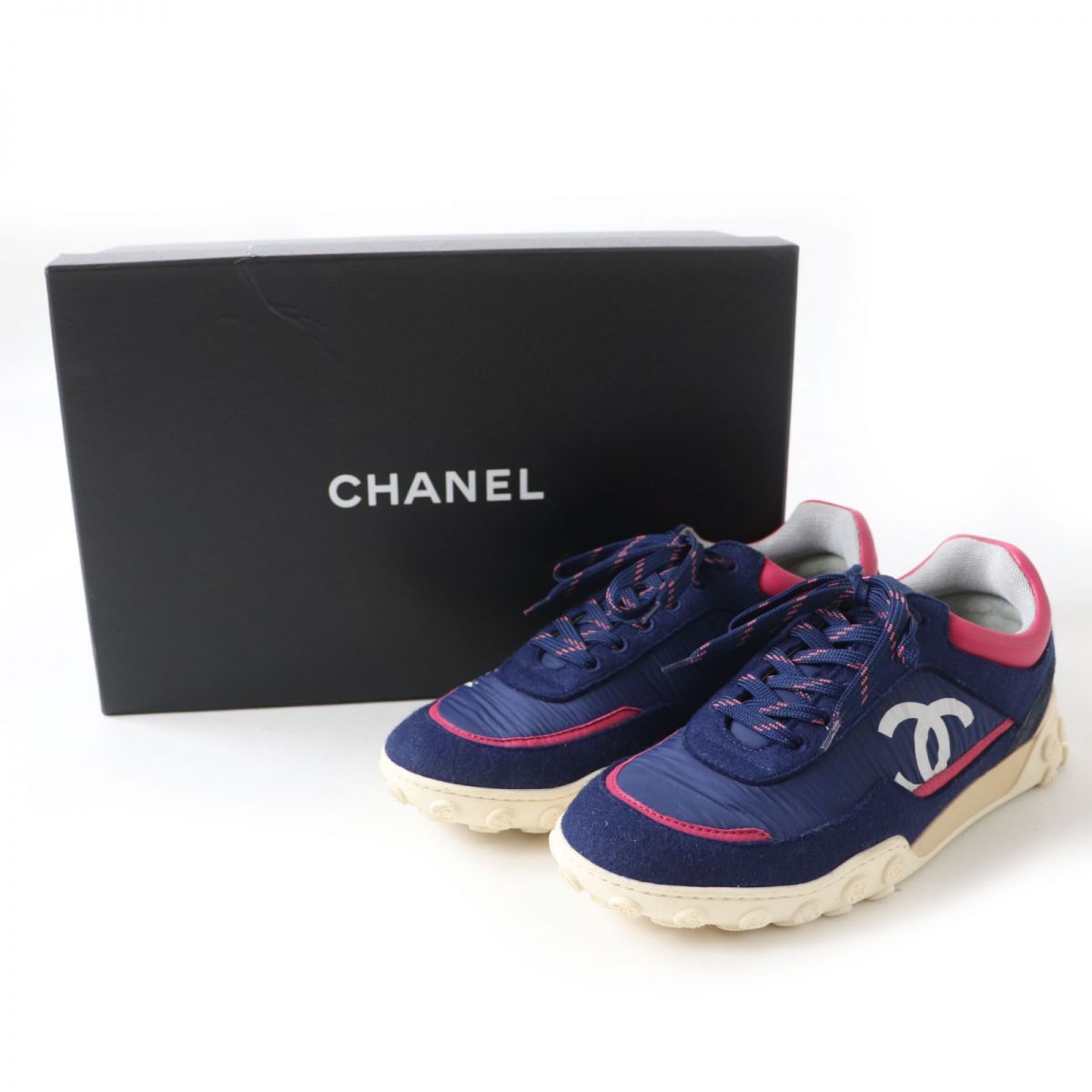 美品◎伊製 CHANEL シャネル G34086 レディース ココマーク ロゴ 