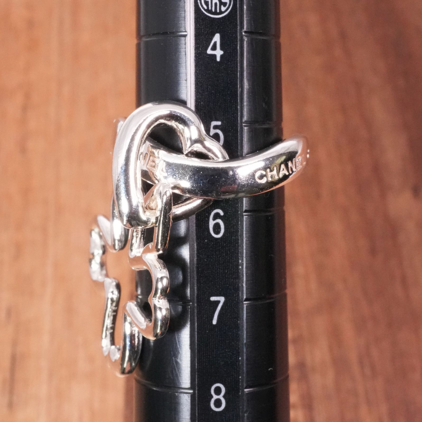 極美品 シャネル クローバーチャーム ヴィンテージ リング/25-77S 
