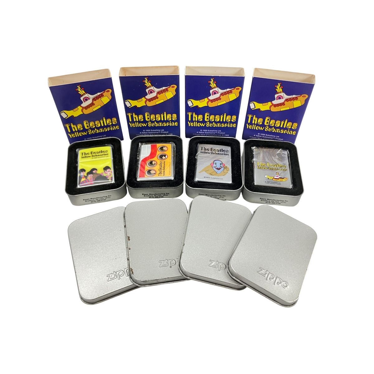 ZIPPO THE BEATLES YELLOW SUBMARINE イエローサブマリン 4個セット ビートルズ ジッポ ♥ W10434481