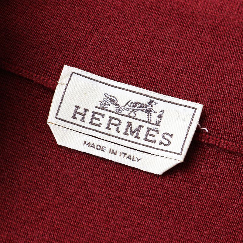 エルメス HERMES スターマーク レザー エルボーパッチ カシミヤ ウール  