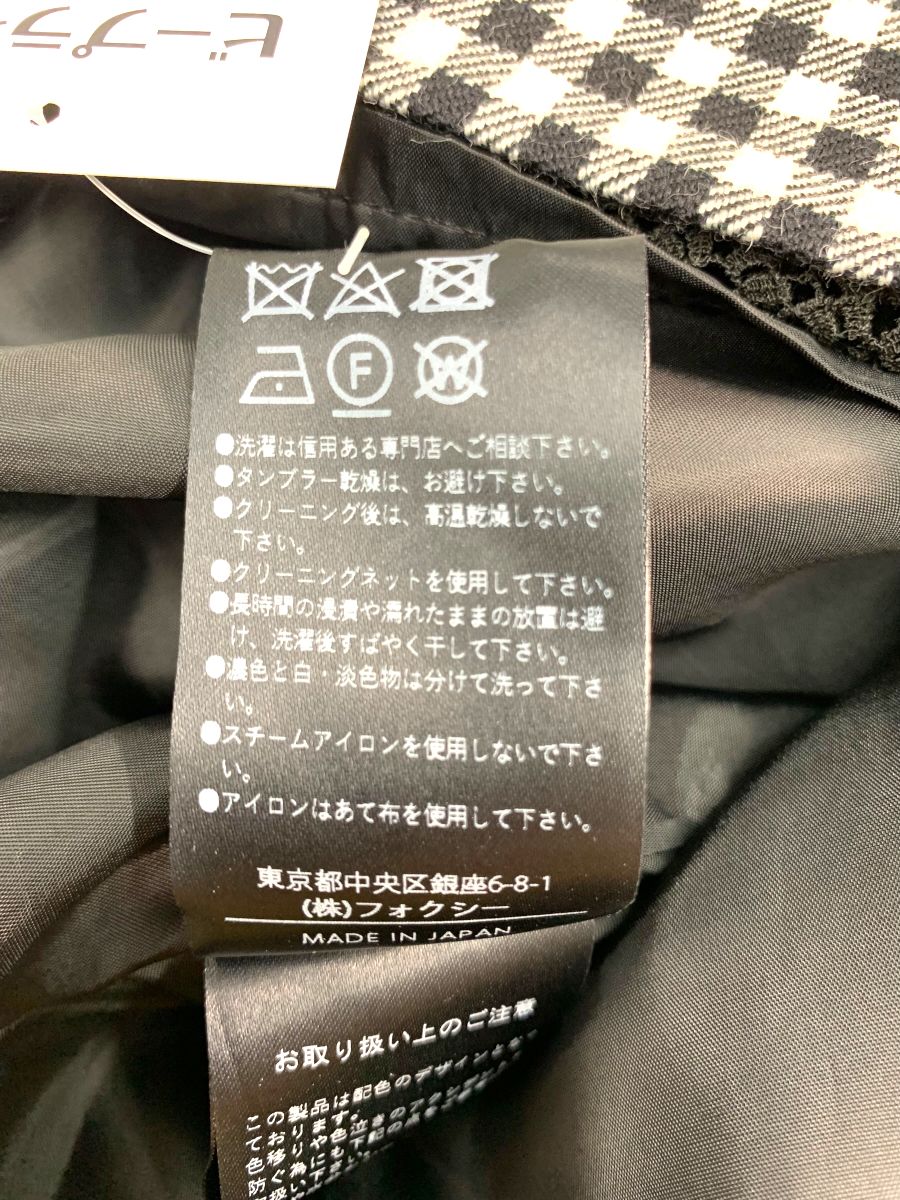 foxey 43901 パレード ワンピース チェック 38サイズ