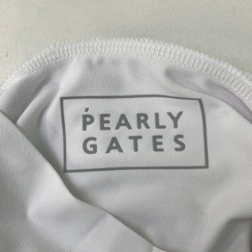 サイズ：4 PEARLY GATES パーリーゲイツ 2023年モデル ハイネック長袖Tシャツ ホワイト系 [240101323588]# ゴルフウェア メンズ ストスト