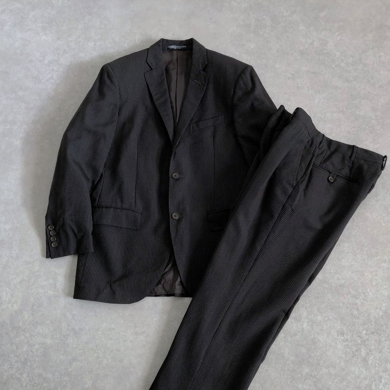RALPH LAUREN イタリア製 ピンストライプ セットアップ スーツ ラルフ 