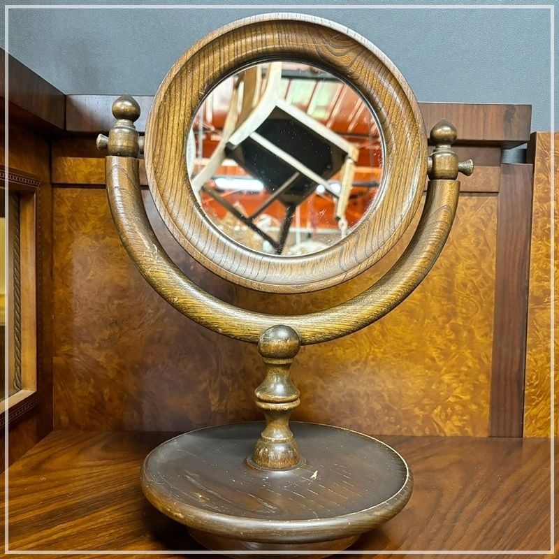 イギリス ヴィンテージ チーク ミラー 姿見 壁掛け スタンドミラー