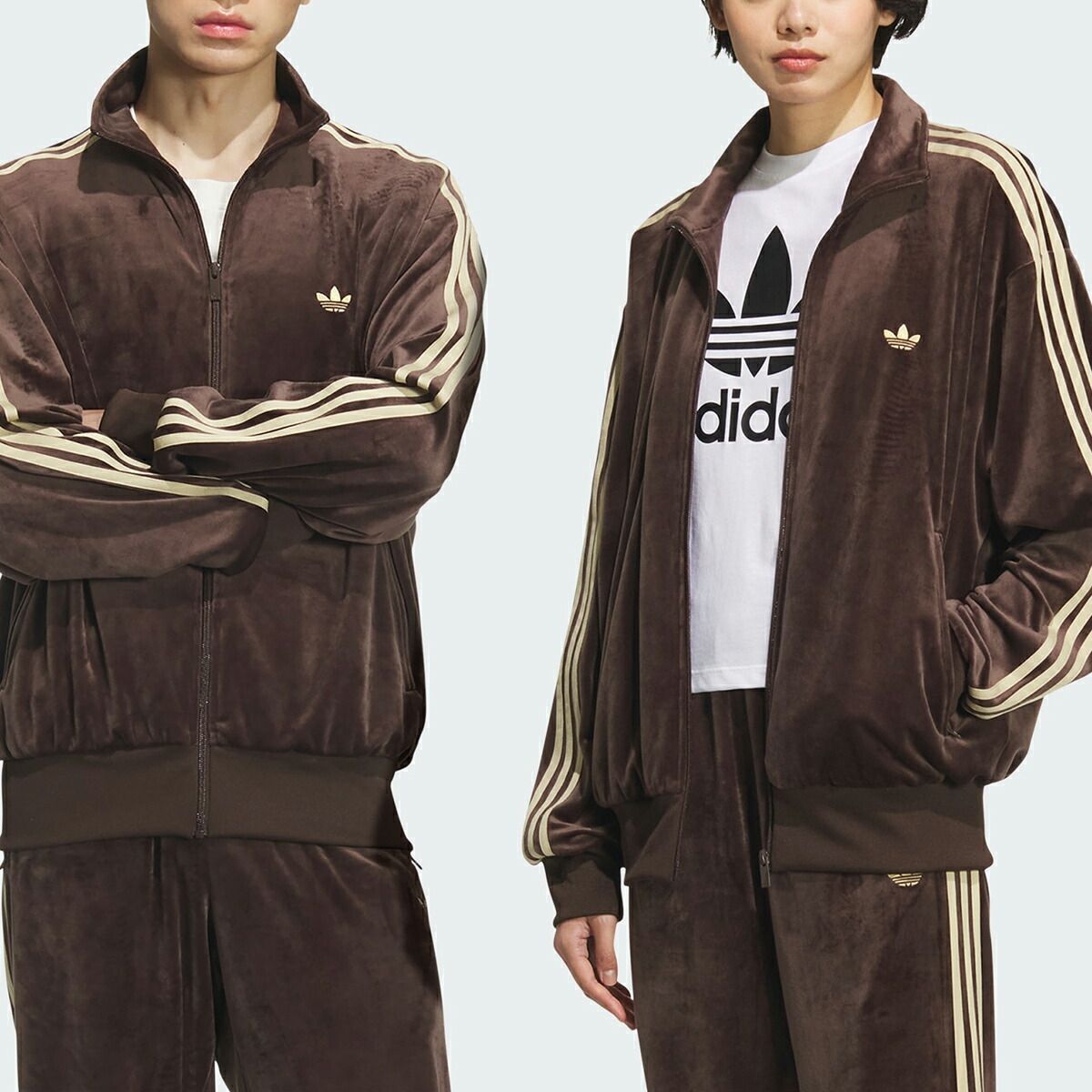 アディダス ファイヤーバード ベロア トラックトップ ダーク