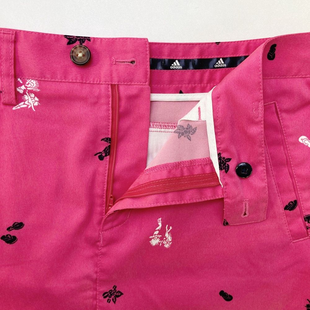 サイズ：OT ADIDAS GOLF アディダスゴルフ スカート 総柄 ピンク系