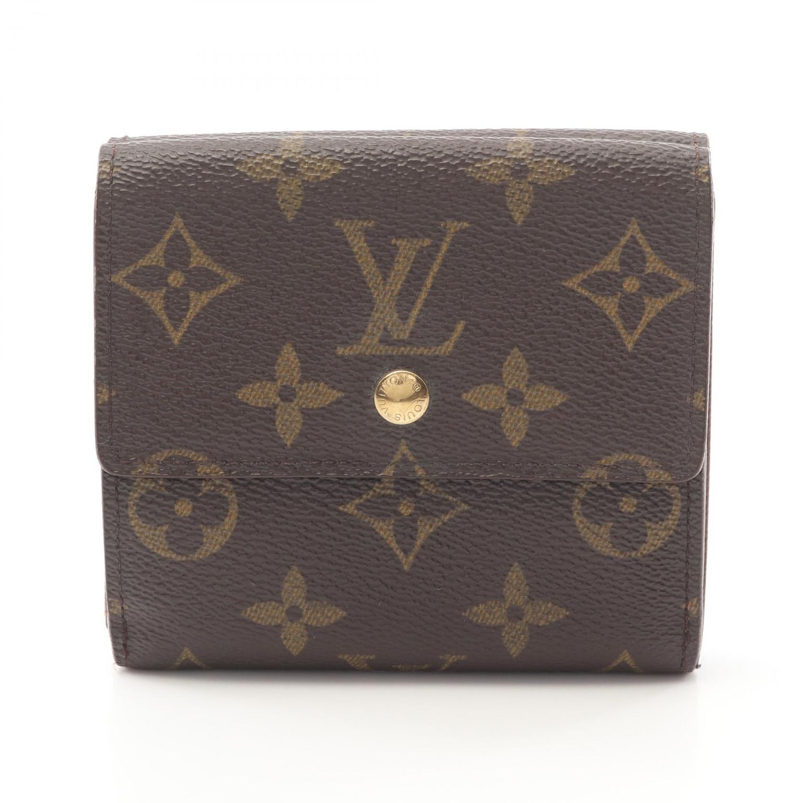 ルイ ヴィトン LOUIS VUITTON 三つ折り財布 ポルト モネ ビエ カルトクレディモノグラム M61652 PVCコーティングキャンバス レザー ポルト モネ ビエ カルトクレディ レディース Used B