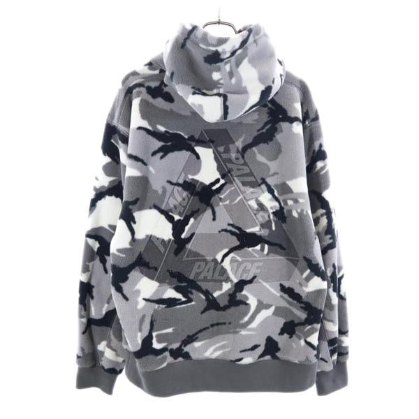 パレス バック ロゴ カモフラージュ柄 フリース L グレー系 PALACE 