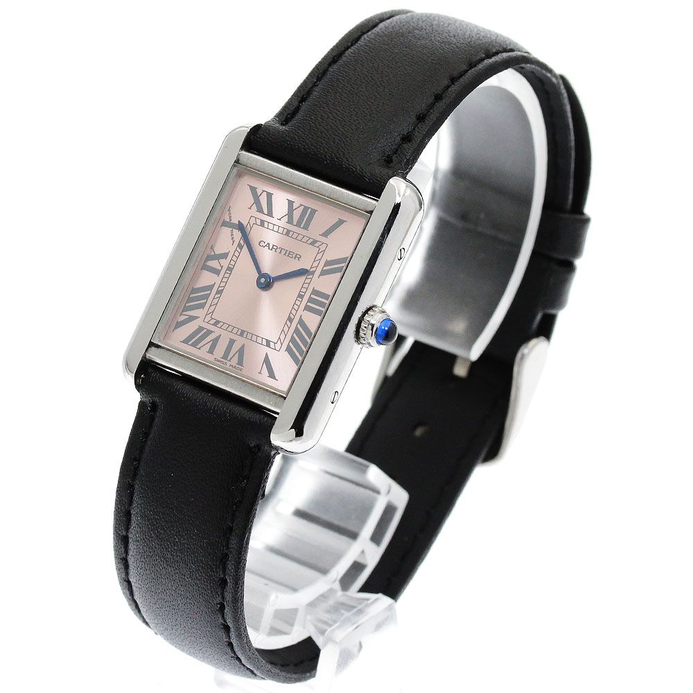 カルティエ CARTIER W5200000 タンクソロSM クォーツ レディース良品_  
