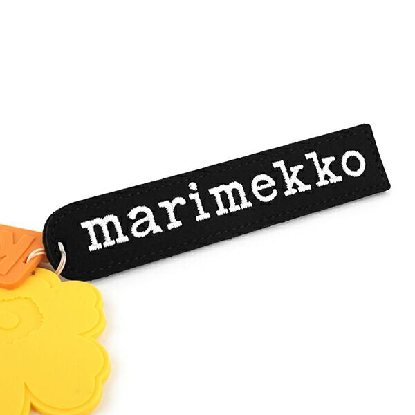 新品 マリメッコ Marimekko キーホルダー ウニッコ VIISAUS  KEY CHAIN オレンジ×イエロー