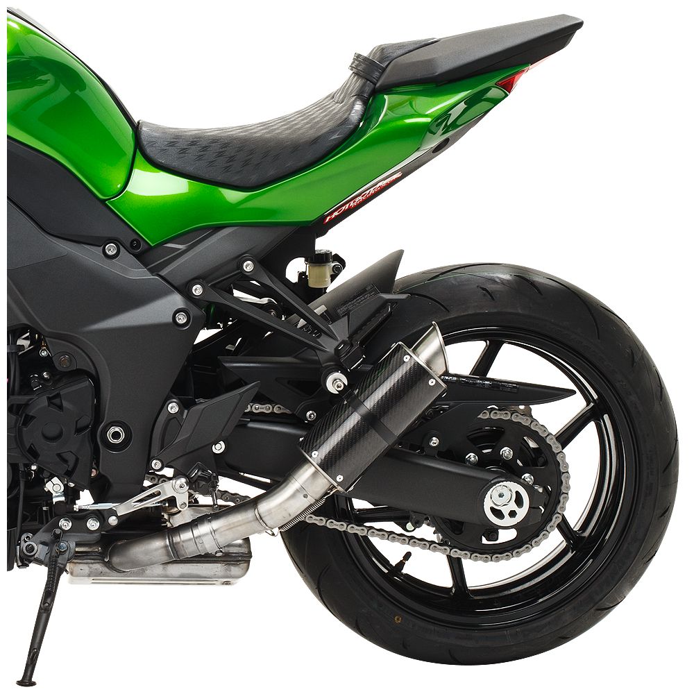 【BODIS】Z1000スリップオンマフラー KZ1000-009 スリップオンマフラー 4-4 ステンレス-ブラック
