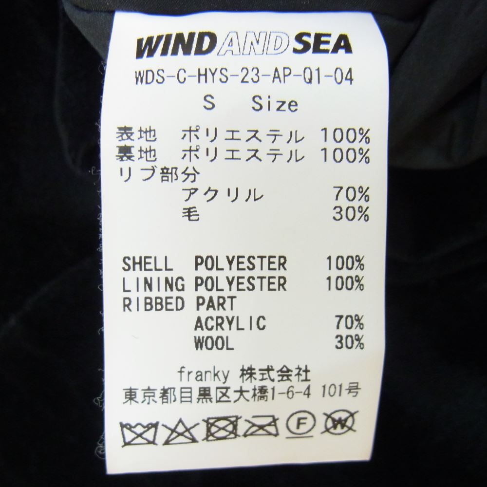 HYSTERIC GLAMOUR ヒステリックグラマー 22AW WDS-C-HYS-23-AP-Q1-04 × WIND AND SEA  Bomber Jacket ウィンダンシー ベロア ボンバージャケット ブラック系 S【中古】 - メルカリ