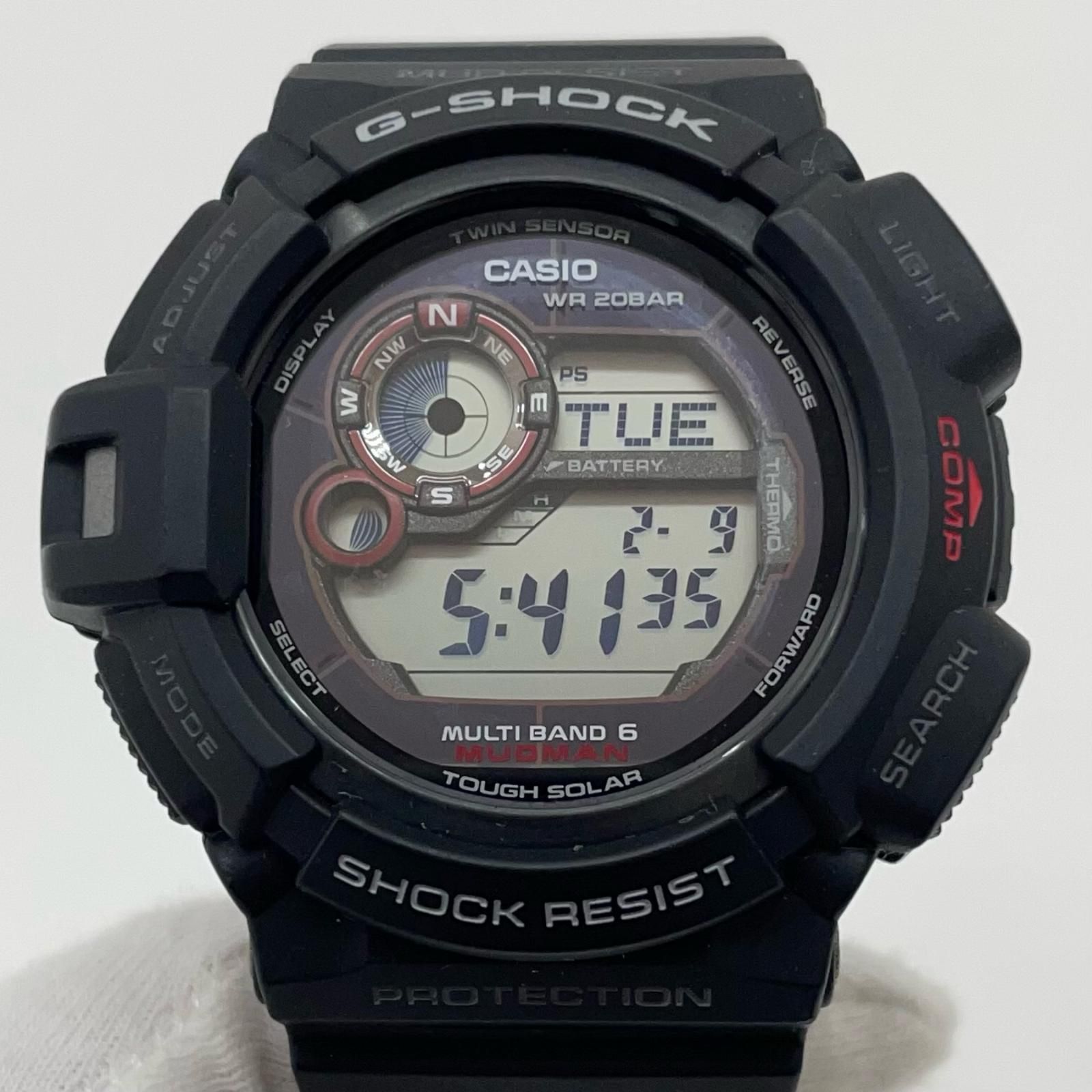 中古CASIO G-SHOCK ソーラー腕時計 ブラック CASIO◇ソーラー腕時計・G-SHOCK/デジタル/BLK/BLK/SS