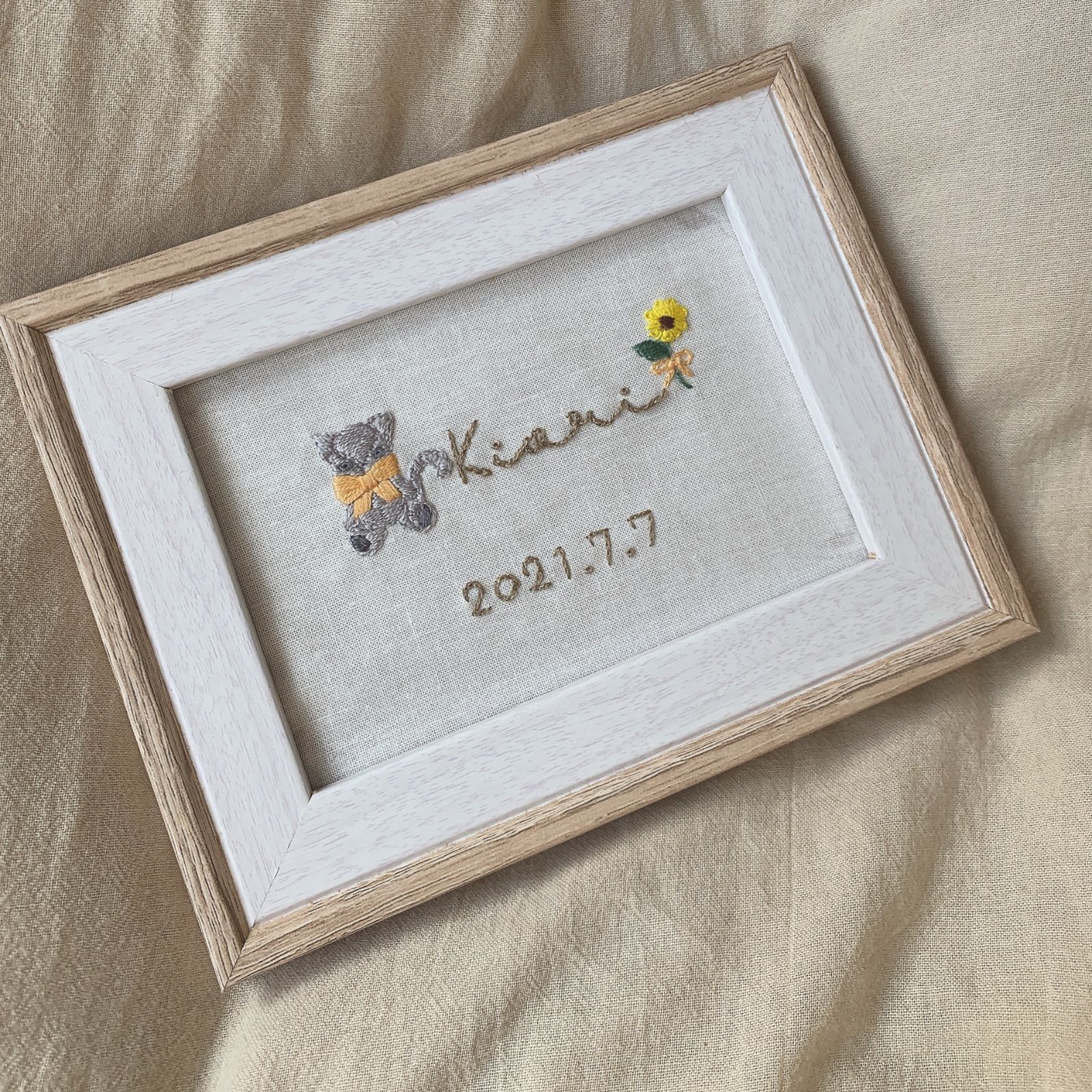 バースボード 刺繍命名書 ネームボード 名入れ オーダー バースデー 