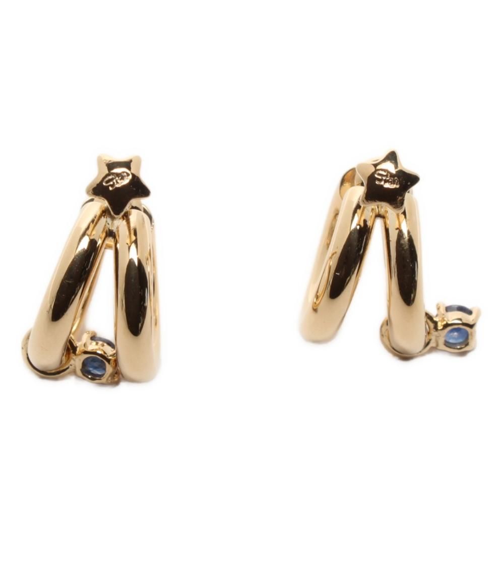 美品 スタージュエリー イヤリング K18 サファイア レディース STAR  