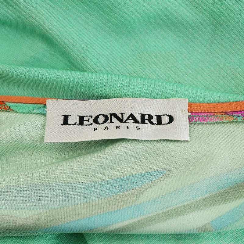 レオナール　LEONARD　ロングコート パープル 柄 レオナール LEONARD 黒の花柄裏地ロングコート