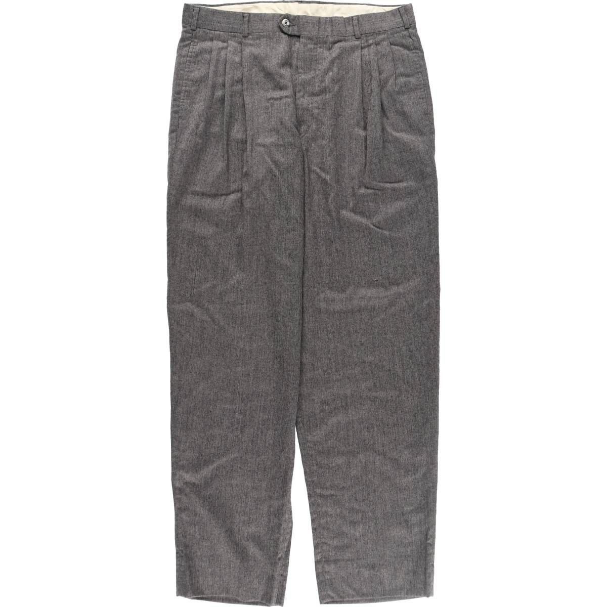 古着 BROOKCRAFT スリータック ウールパンツ スラックス USA製