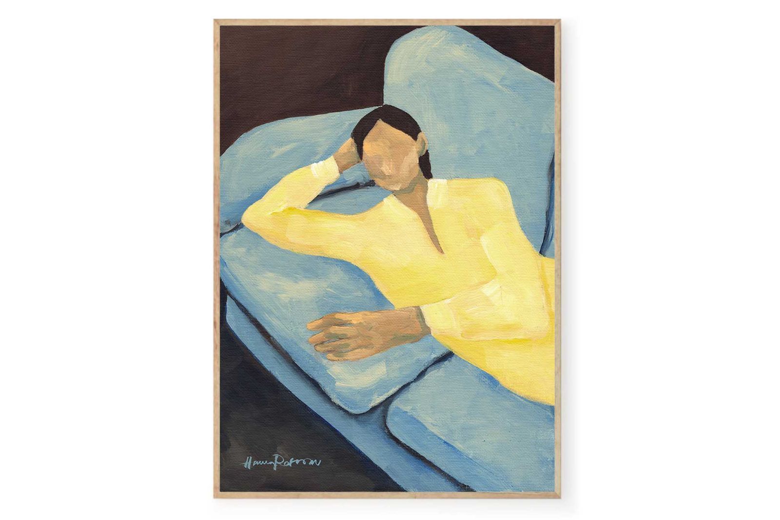 ポスター/アートプリント　50×70cm　Blue Sofa/124x17355-50x70