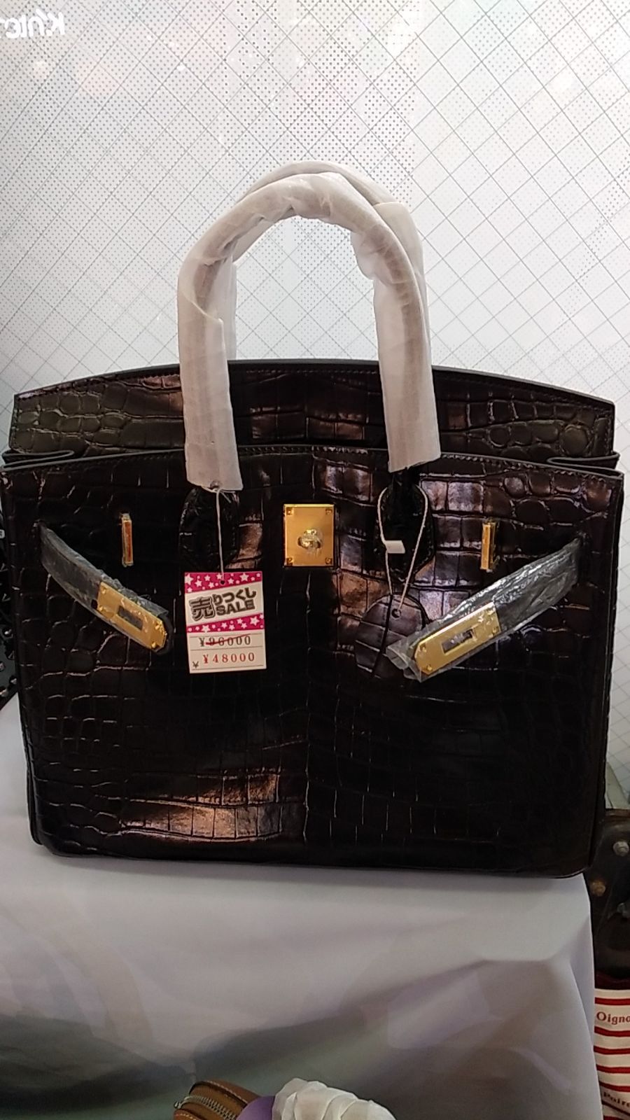 K18 ショートクロス 《LL》ホワイトダイヤ 18金 K18 ショートクロス《M