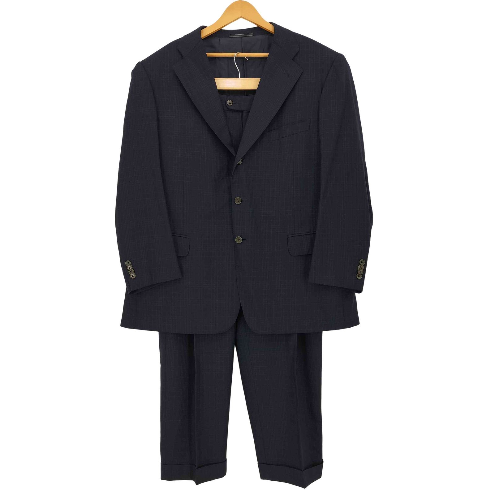 エルメネジルドゼニア Ermenegildo Zegna FINE WORSTED SUPER 100 3B テーラードジャケット ＆ 2タック スラックス メンズ 表記無