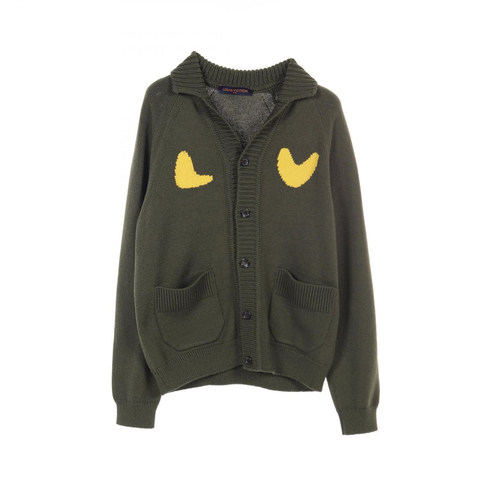 ルイ・ヴィトン LOUIS VUITTON カーディガン LOUIS VUITTON × NIGO ソフィストケイティド タイガー RM221M JN7 HMN03W ウール カーディガン メンズ Used A